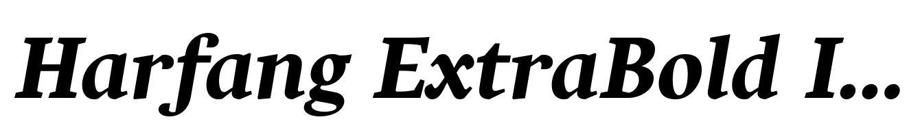 Harfang ExtraBold Italic